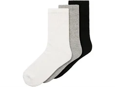 Name It tennisstrømper hvid, sort og lys grå meleret (3-pak)